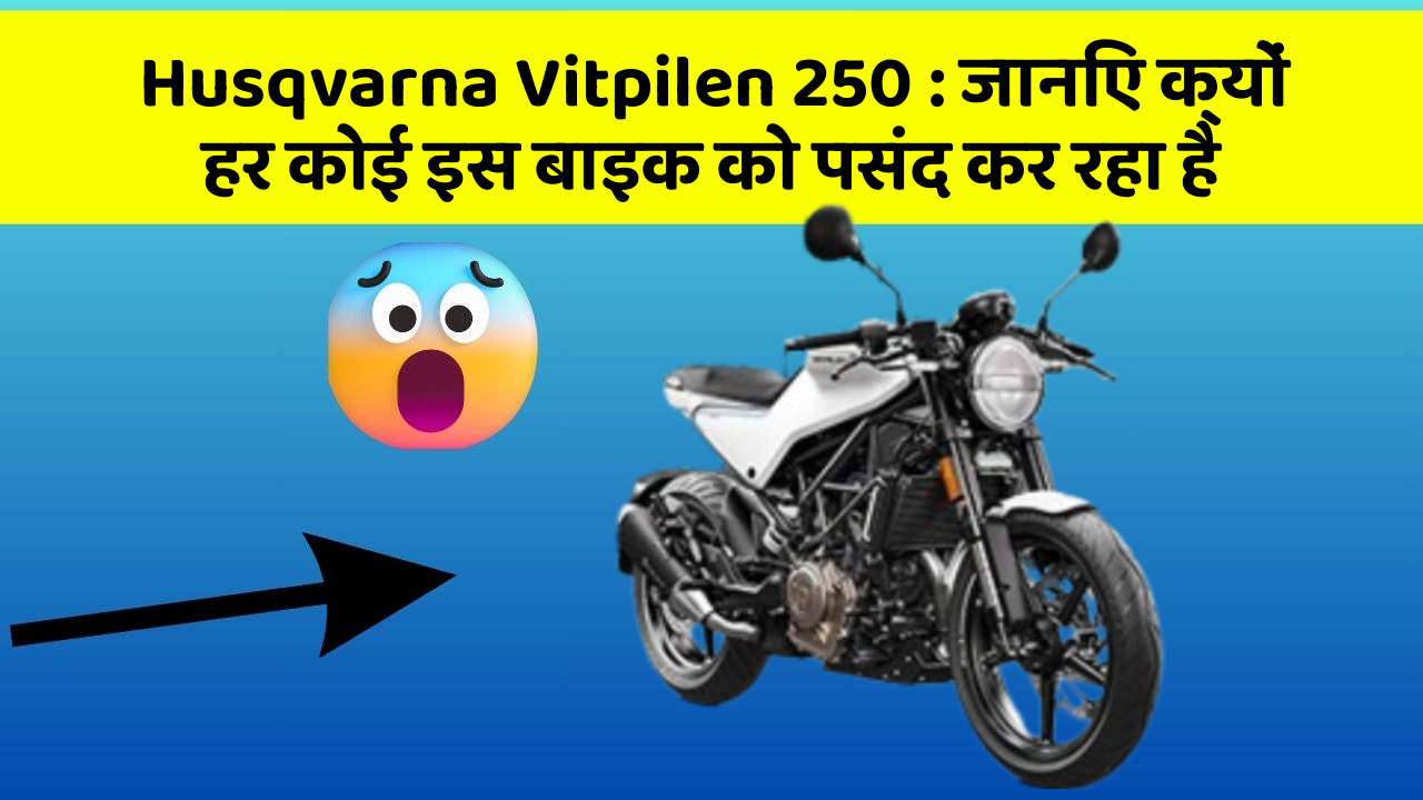 Husqvarna Vitpilen 250 : जानिए क्यों हर कोई इस बाइक को पसंद कर रहा है